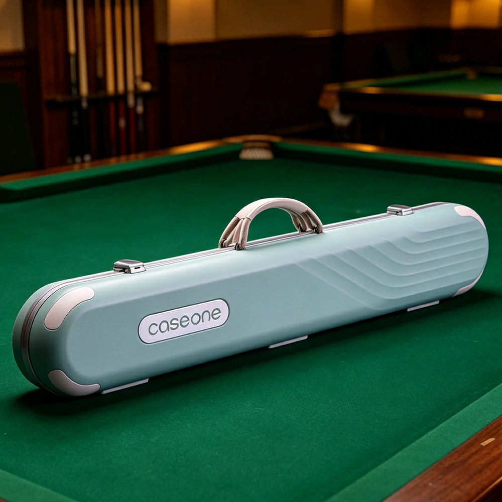 QUESLA Billiard Cue Case 3 Butts 4 Shafts EVA Hard Shell Waterproof Portable Storage 83.5cm Home Club Travel Use - Blue