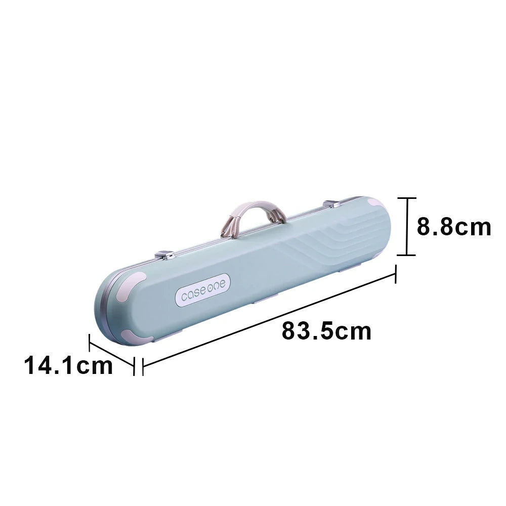 QUESLA Billiard Cue Case 3 Butts 4 Shafts EVA Hard Shell Waterproof Portable Storage 83.5cm Home Club Travel Use - Blue