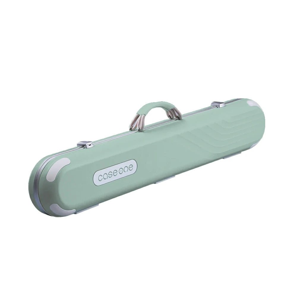 QUESLA Billiard Cue Case 3 Butts 4 Shafts EVA Hard Shell Waterproof Portable Storage 83.5cm Home Club Travel Use - Green