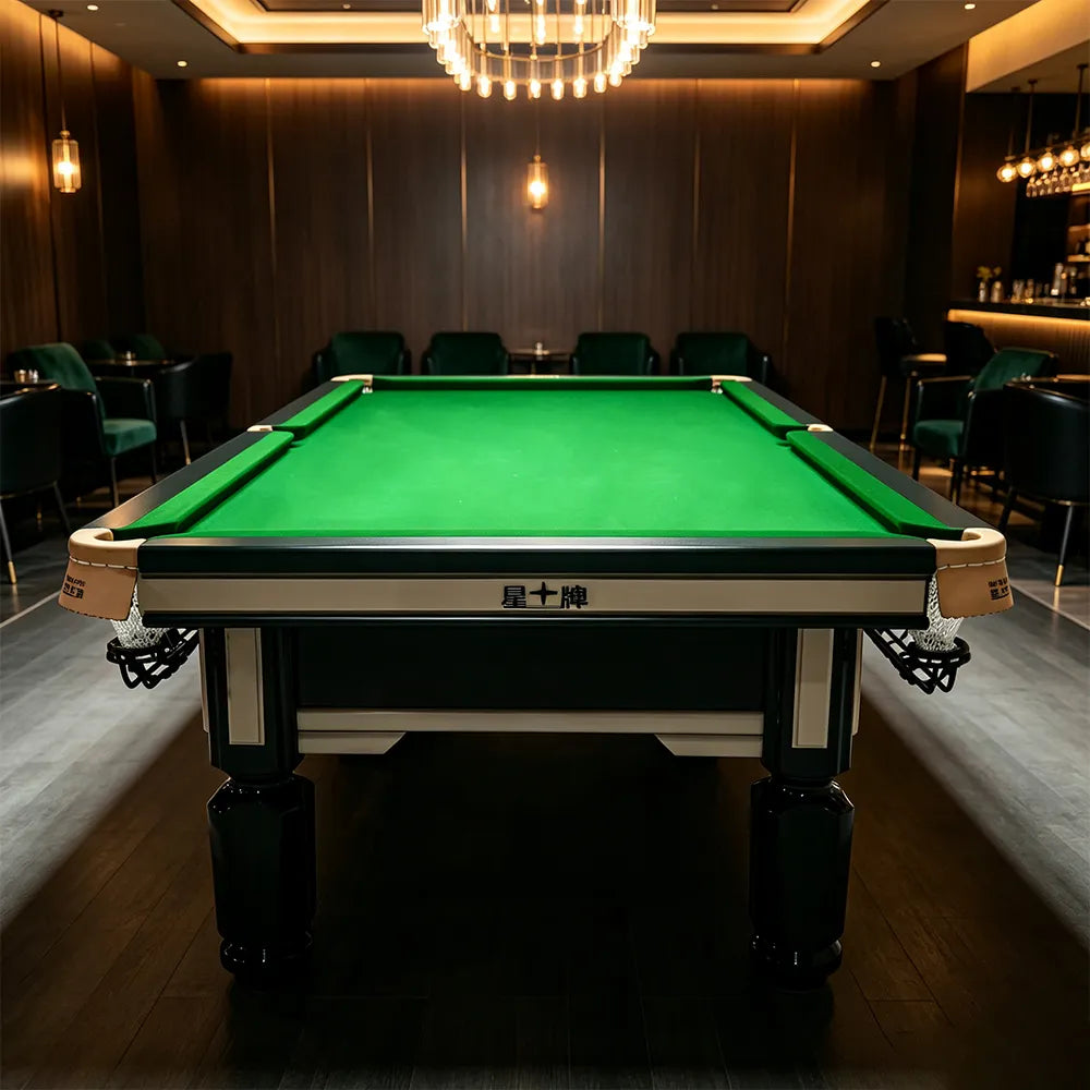 XINGPAI C16 9FT Professional Billiard Table - 50mm Slate 18-Point Steel Frame Tournament Style Pool Table for Home Club Game Room - Black