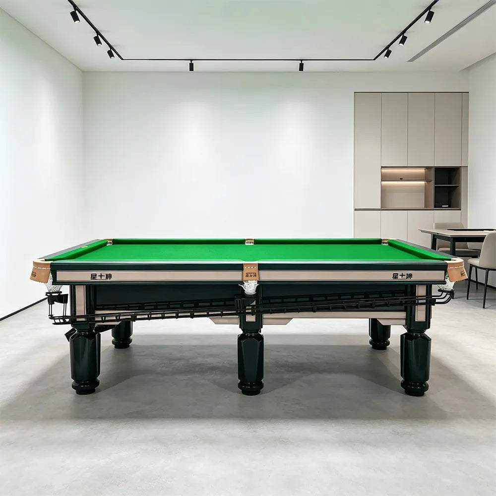 XINGPAI C16 9FT Professional Billiard Table - 50mm Slate 18-Point Steel Frame Tournament Style Pool Table for Home Club Game Room - Black
