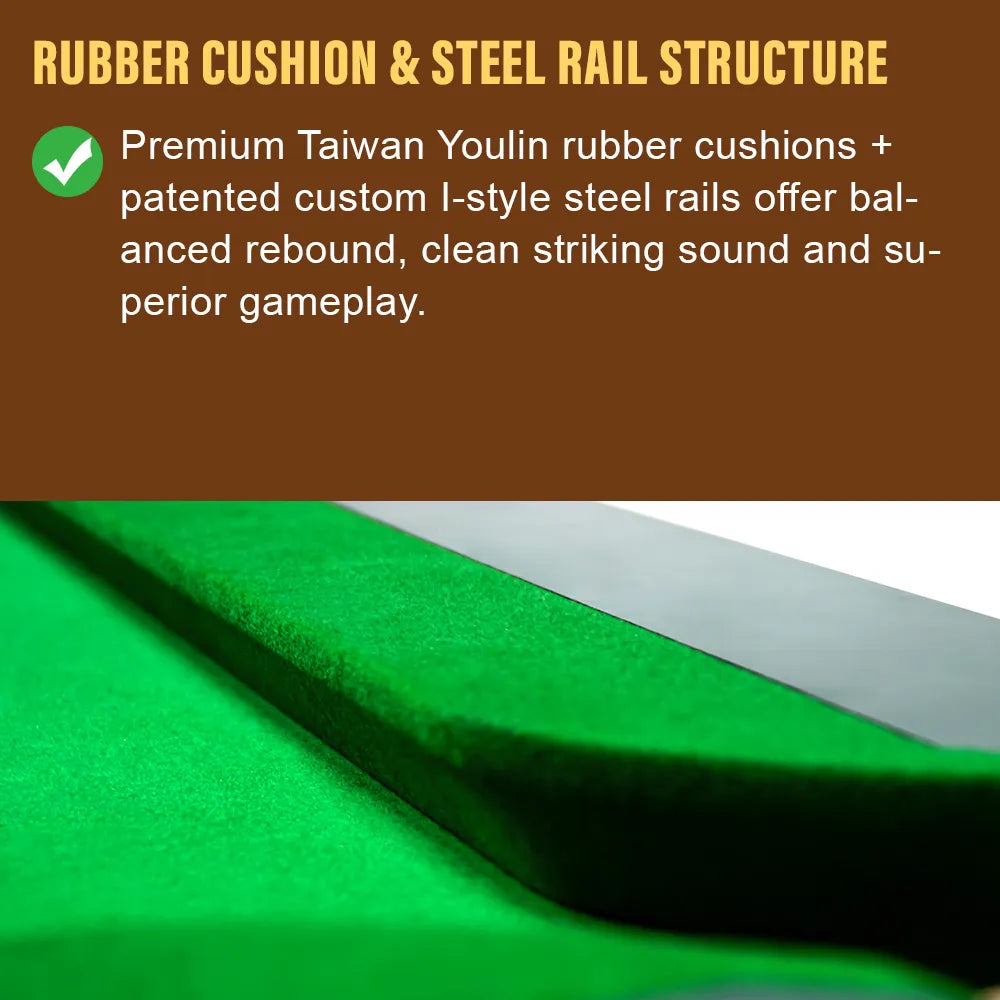 XINGPAI C16 9FT Professional Billiard Table - 50mm Slate 18-Point Steel Frame Tournament Style Pool Table for Home Club Game Room - Black