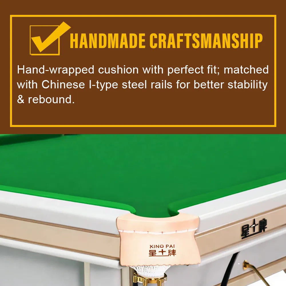 XINGPAI C19 9FT Professional Billiard Table - Tournament Pool Table with Premium Slate & Steel Frame for Home Club Game Room - Ivory