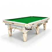XINGPAI C19 9FT Professional Billiard Table - Tournament Pool Table with Premium Slate & Steel Frame for Home Club Game Room - Ivory