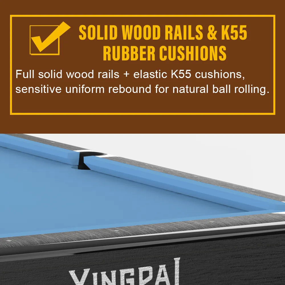 XINGPAI PHANTOM 9FT Professional Billiard Table - Tournament Edition Pool Table with Slate Surface for Home Club Game Room - Black