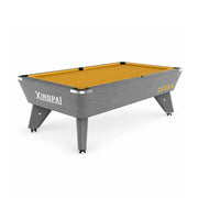 XINGPAI CORBA 6FT Billiard Table - Compact Slate Pool Table with Solid Wood Cushion & K55 Rubber for Home Game Room - Golden