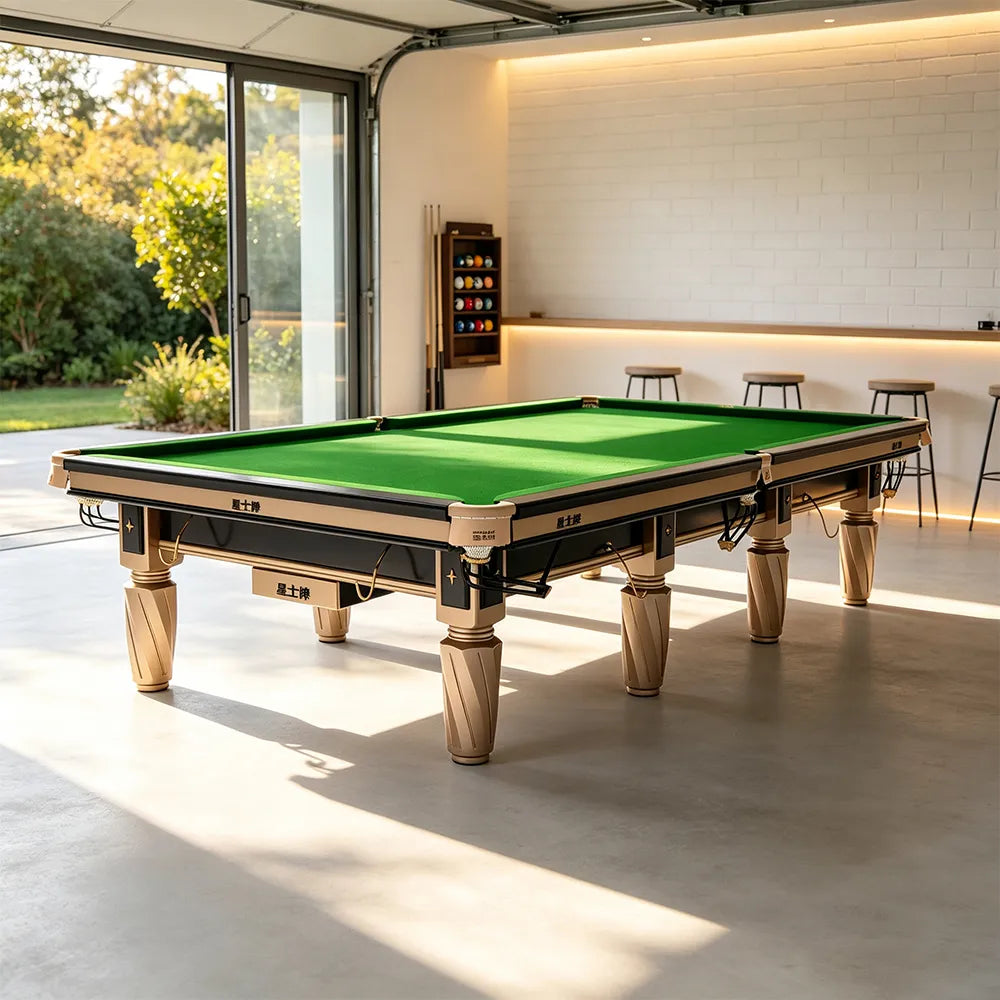 XINGPAI S106 12FT Professional Billiard Table - Tournament Size Pool Table with 50mm Slate & Premium Steel Frame for Club Game Room - Ivory