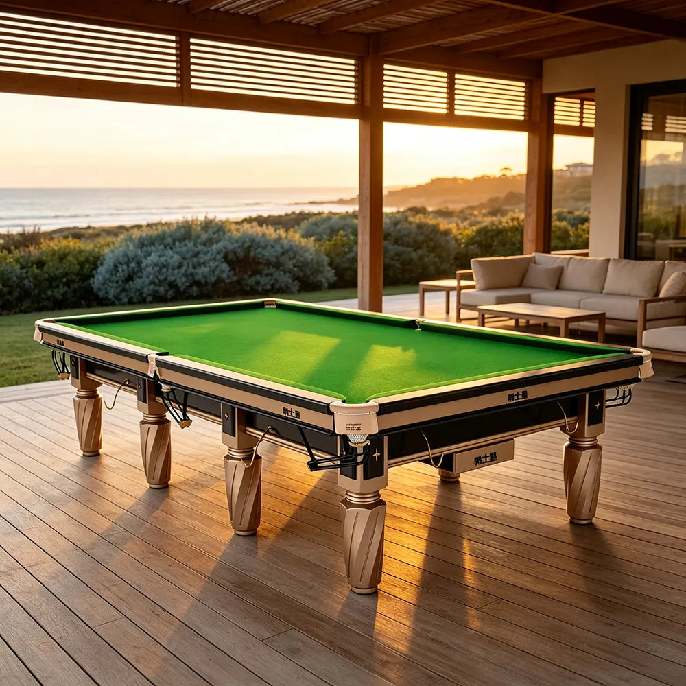 XINGPAI S106 12FT Professional Billiard Table - Tournament Size Pool Table with 50mm Slate & Premium Steel Frame for Club Game Room - Ivory