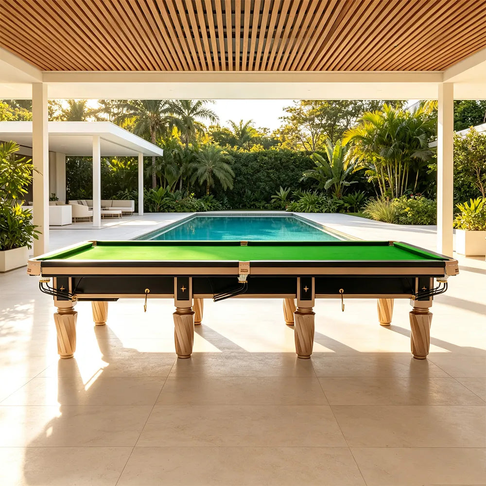 XINGPAI S106 12FT Professional Billiard Table - Tournament Size Pool Table with 50mm Slate & Premium Steel Frame for Club Game Room - Ivory