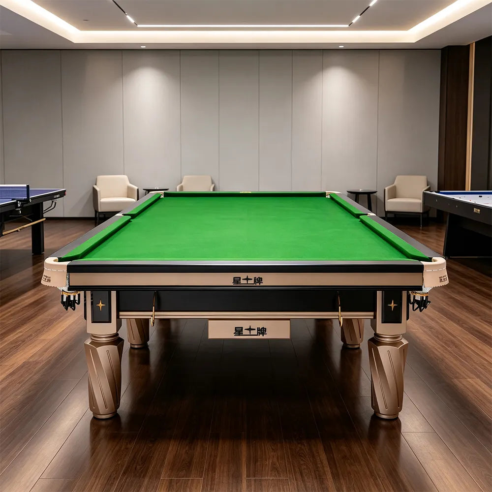 XINGPAI S106 12FT Professional Billiard Table - Tournament Size Pool Table with 50mm Slate & Premium Steel Frame for Club Game Room - Ivory