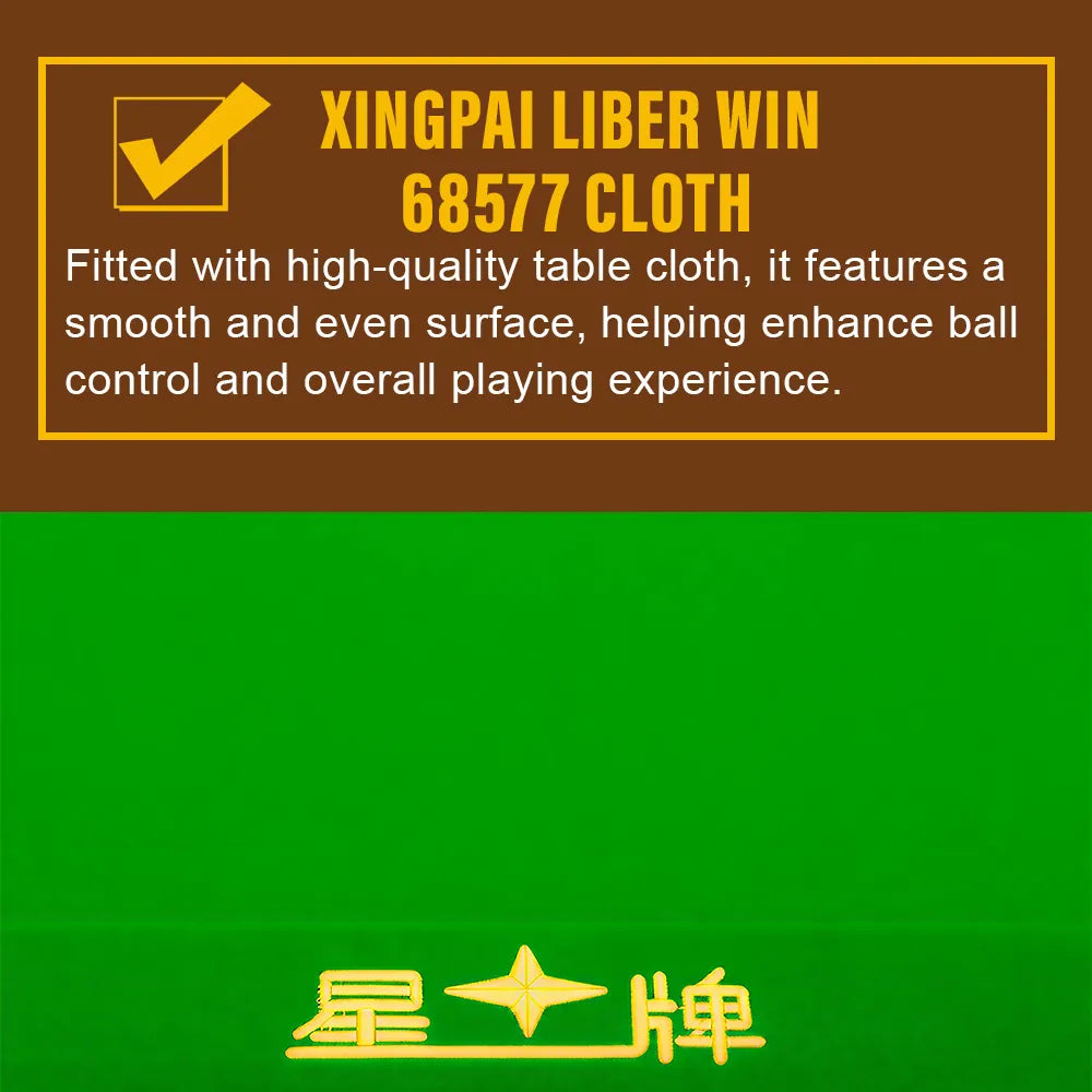 XINGPAI C110 9FT Professional Billiard Table - 50mm Slate 18-Point Steel Frame Tournament Style Pool Table for Home Game Room - Gold