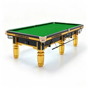 XINGPAI C110 9FT Professional Billiard Table - 50mm Slate 18-Point Steel Frame Tournament Style Pool Table for Home Game Room - Gold