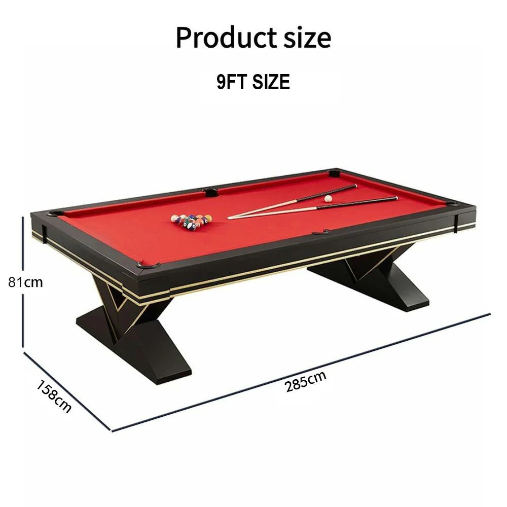 QUESLA TEGL010 7/8/9FT Luxurious Solid Wood Slate Top Billiard Table / Pool Table Free Accessories