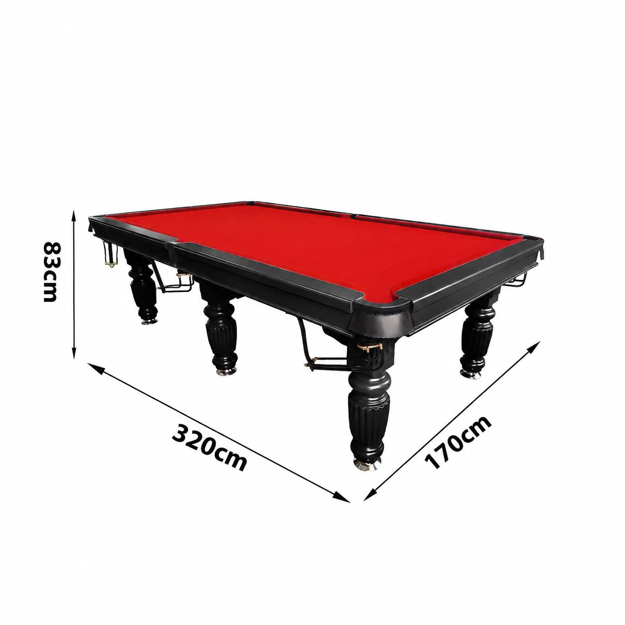 QUESLA 10FT Pool Table 2025 Model - Classic Slate Design Upgraded with Reinforced Legs & Pro Ball Nets - Professional Billiard Table, Solid Timber Black Frame