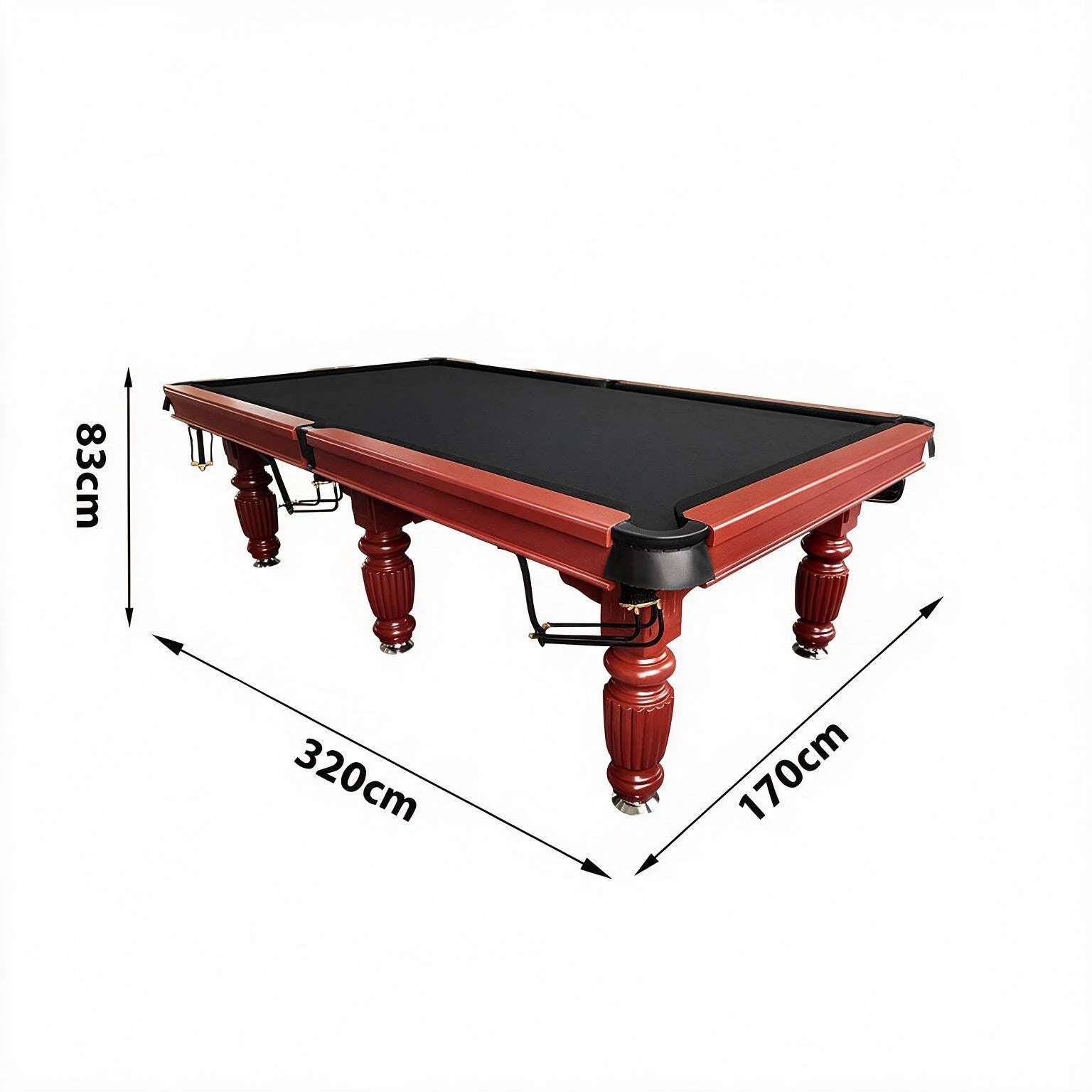 QUESLA 10FT Pool Table 2025 Model - Classic Slate Design Upgraded with Reinforced Legs & Pro Ball Nets - Professional Billiard Table, Solid Timber Walnut Frame