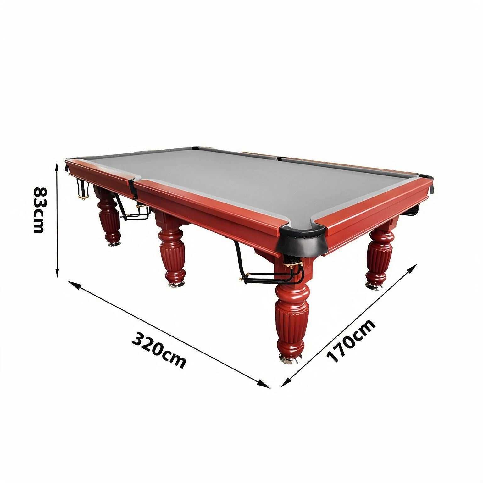 QUESLA 10FT Pool Table 2025 Model - Classic Slate Design Upgraded with Reinforced Legs & Pro Ball Nets - Professional Billiard Table, Solid Timber Walnut Frame
