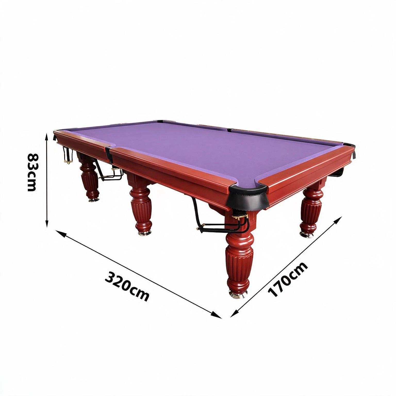 QUESLA 10FT Pool Table 2025 Model - Classic Slate Design Upgraded with Reinforced Legs & Pro Ball Nets - Professional Billiard Table, Solid Timber Walnut Frame