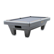 XINGPAI Amber 7/8/9FT Slate Pool Table, Carbon Steel Frame with Oak-Pine Construction, Premium Rubber Cushions, Ivory Finish, Tournament-Grade Professional Design, Free Accessories Package - Grey