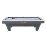 XINGPAI Amber 7/8/9FT Slate Pool Table, Carbon Steel Frame with Oak-Pine Construction, Premium Rubber Cushions, Ivory Finish, Tournament-Grade Professional Design, Free Accessories Package - Grey