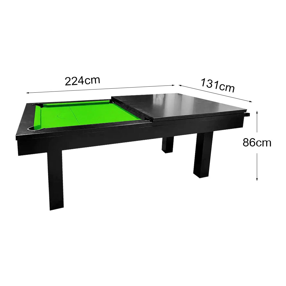 QUESLA 7FT Luxurious Slate Pool /Dining / Billiard Table Free Accessories - Black Frame
