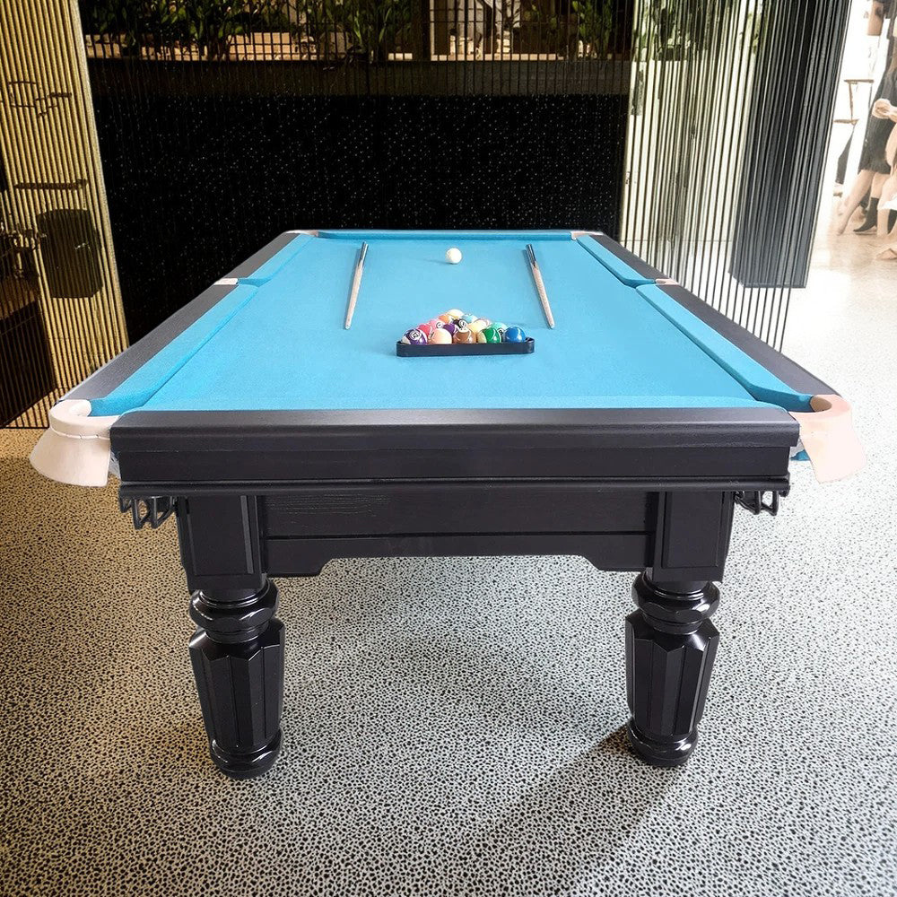 QUESLA 4.5cm Thickness Slate 8FT Steel Handrail Luxurious Pool Table