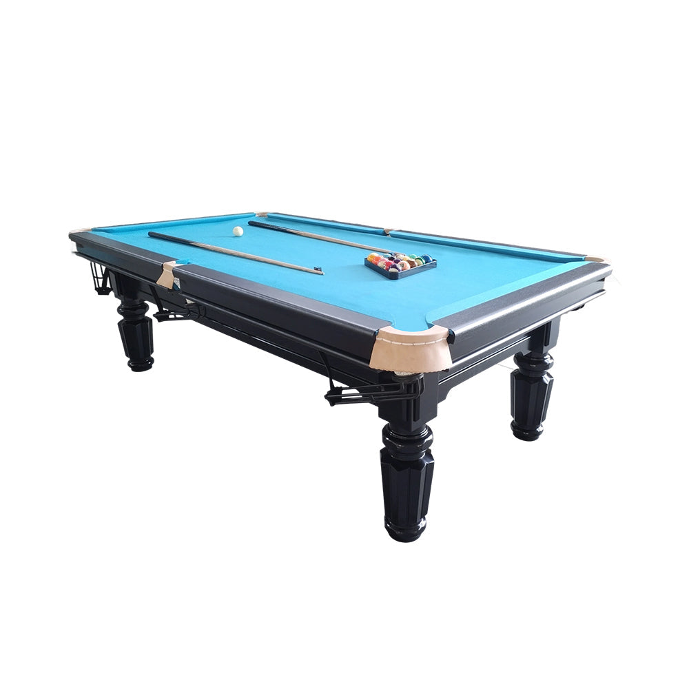 QUESLA 4.5cm Thickness Slate 8FT Steel Handrail Luxurious Pool Table