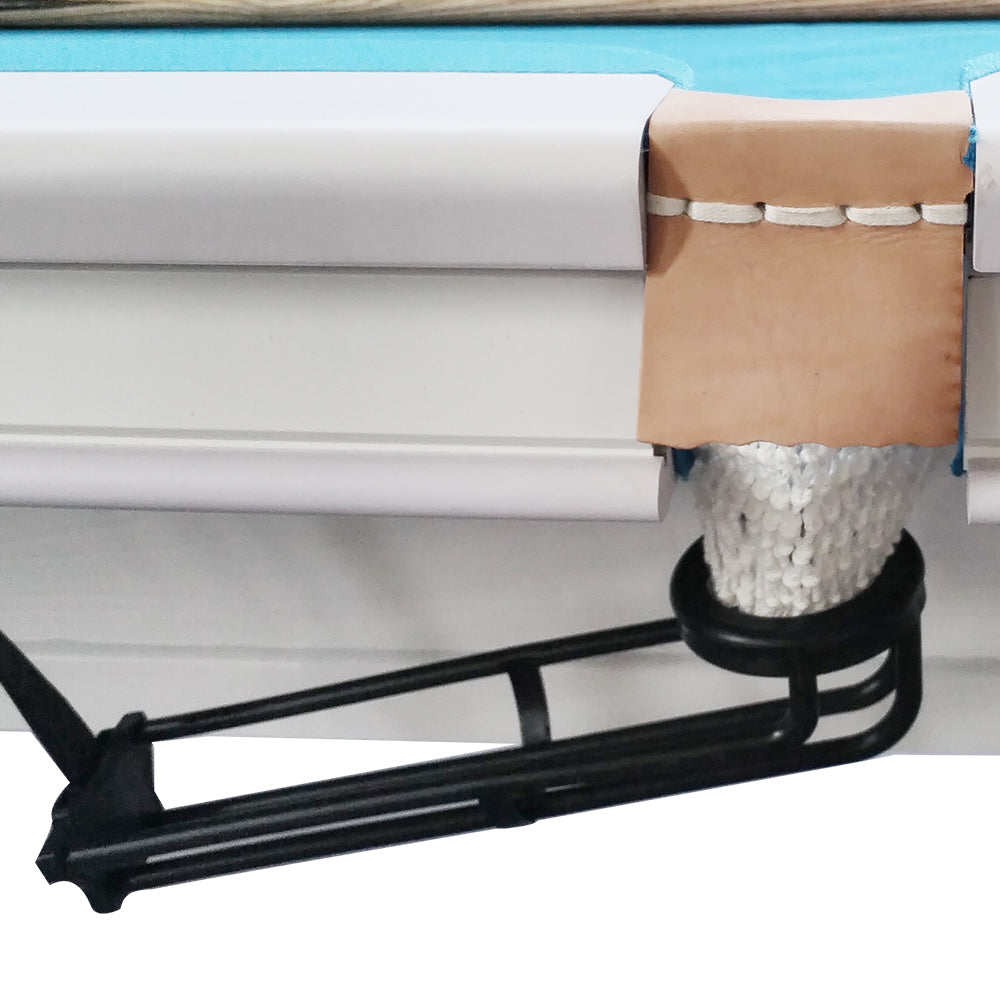 QUESLA 4.5cm Thickness Slate 8FT Steel Handrail Luxurious Pool Table - White&Blue