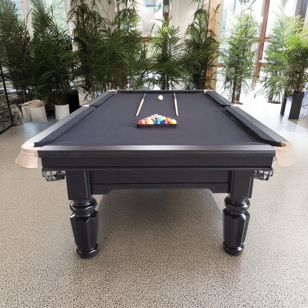 QUESLA 4.5cm Thickness Slate 9FT Steel Handrail Luxurious Pool Table