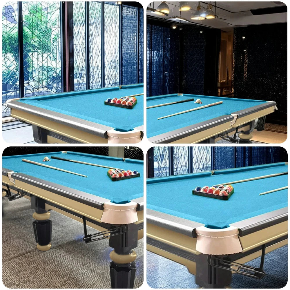 QUESLA 4.5cm Thickness Slate 9FT Steel Handrail Luxury Pool Snooker Billiard Table with Elegant Brass Detailing