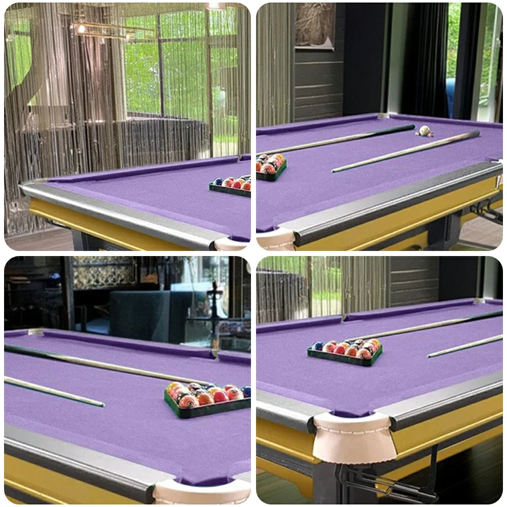 QUESLA 4.5cm Thickness Slate 9FT Steel Handrail Luxury Pool Snooker Billiard Table with Elegant Brass Detailing