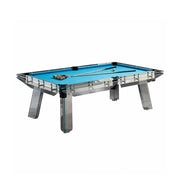 QUESLA L041 7/8/9FT Marble Top Billiard Table Transparent Tempered Glass Frame