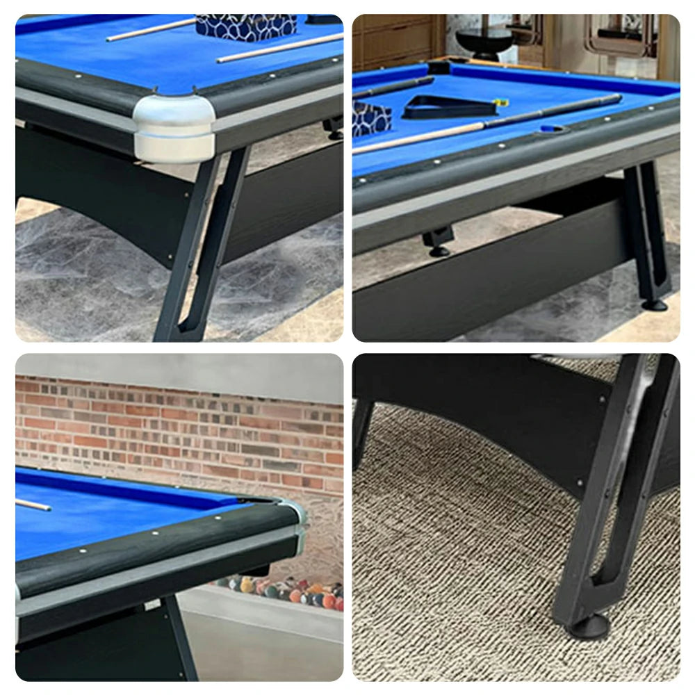 CUETIQ 7FT Iron-Leg Pool Table - Professional Billiards Table, Heavy-Duty Frame, Space-Saving Luxury Modern Design