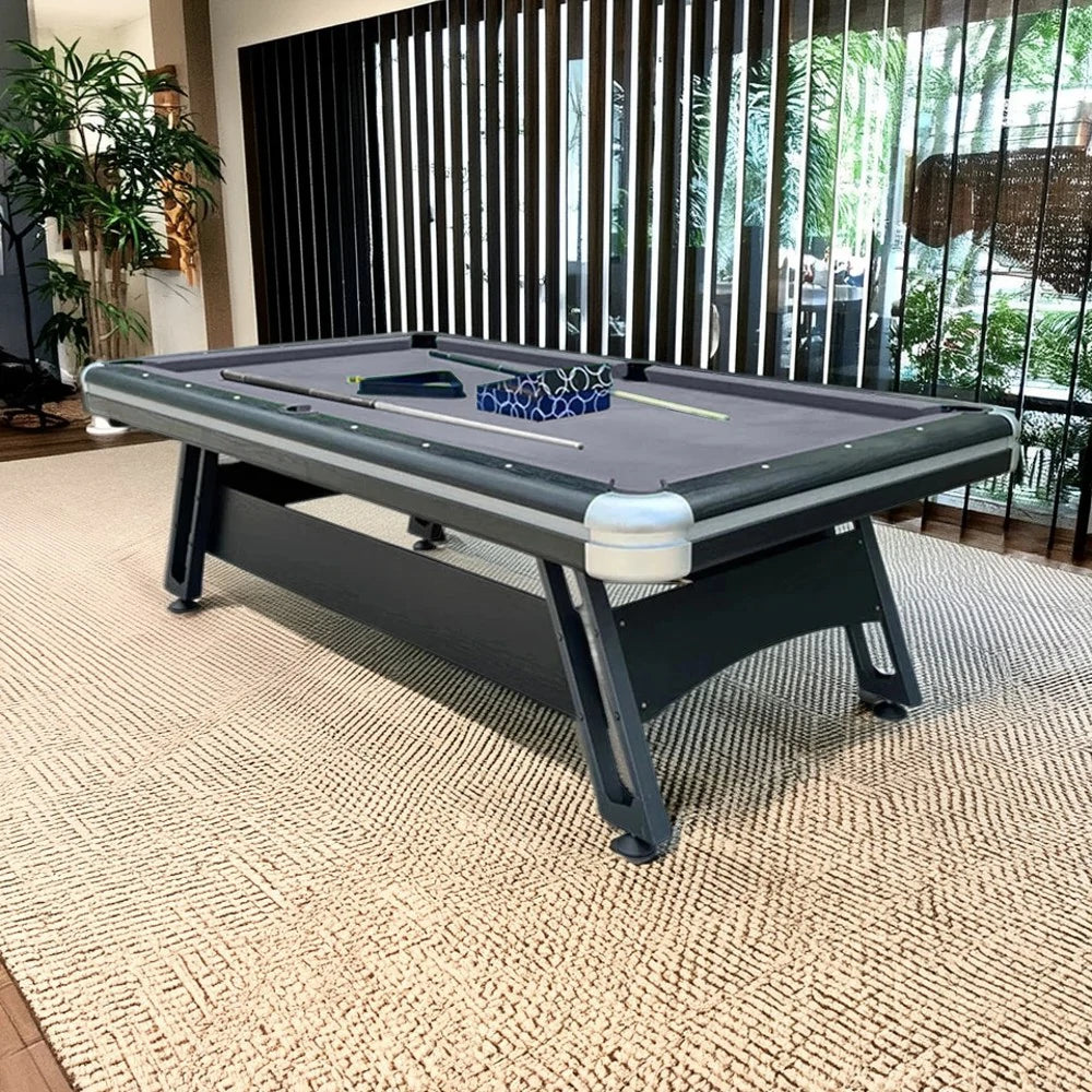 CUETIQ 7FT Iron-Leg Pool Table - Professional Billiards Table, Heavy-Duty Frame, Space-Saving Luxury Modern Design