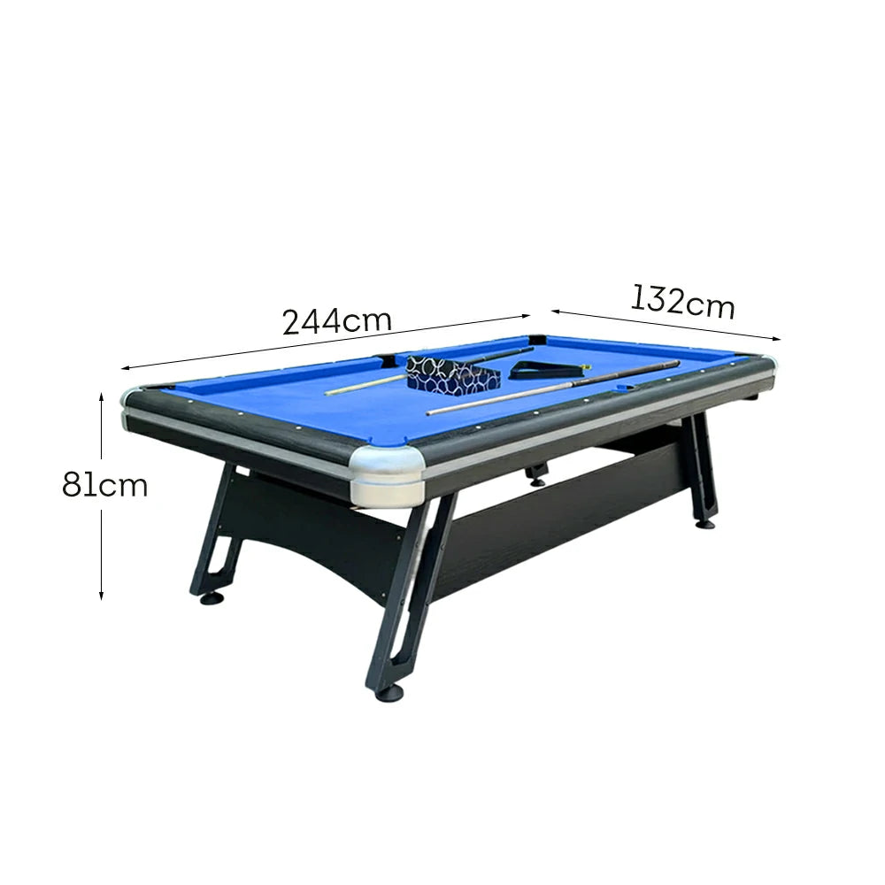CUETIQ 8FT Iron-Leg Pool Table - Professional Billiards Table, Heavy-Duty Frame, Space-Saving Luxury Modern Design