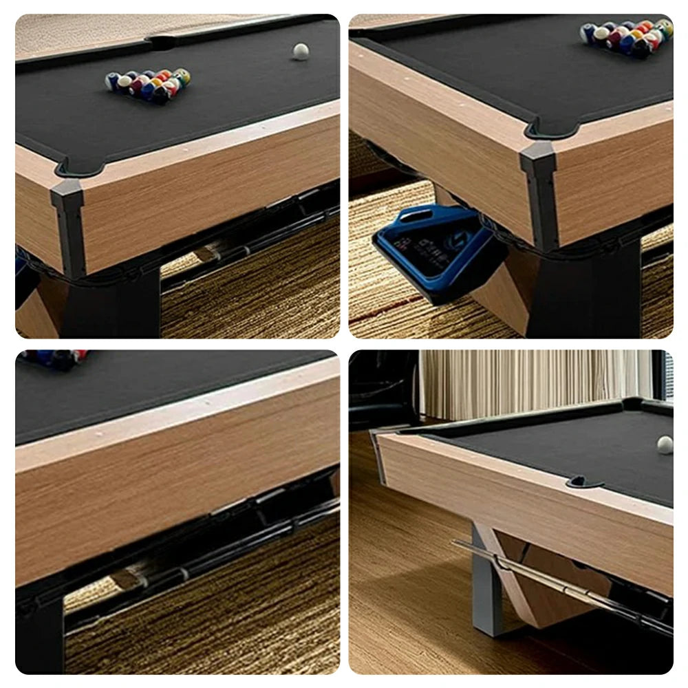 CUETIQ 9FT Black Marble Pool Table - Automatic Ball Return, Professional-Grade Build, Heavy-Duty Frame, Luxury Modern Design