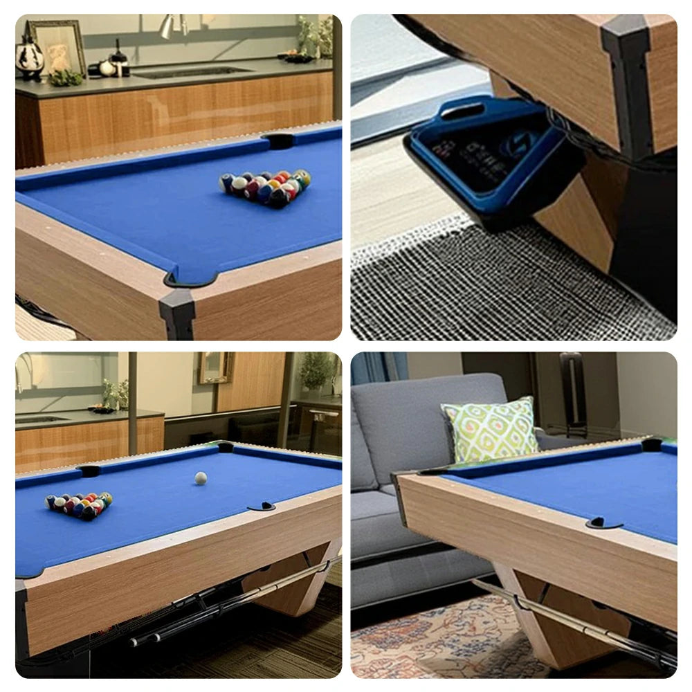 CUETIQ 9FT Black Marble Pool Table - Automatic Ball Return, Professional-Grade Build, Heavy-Duty Frame, Luxury Modern Design