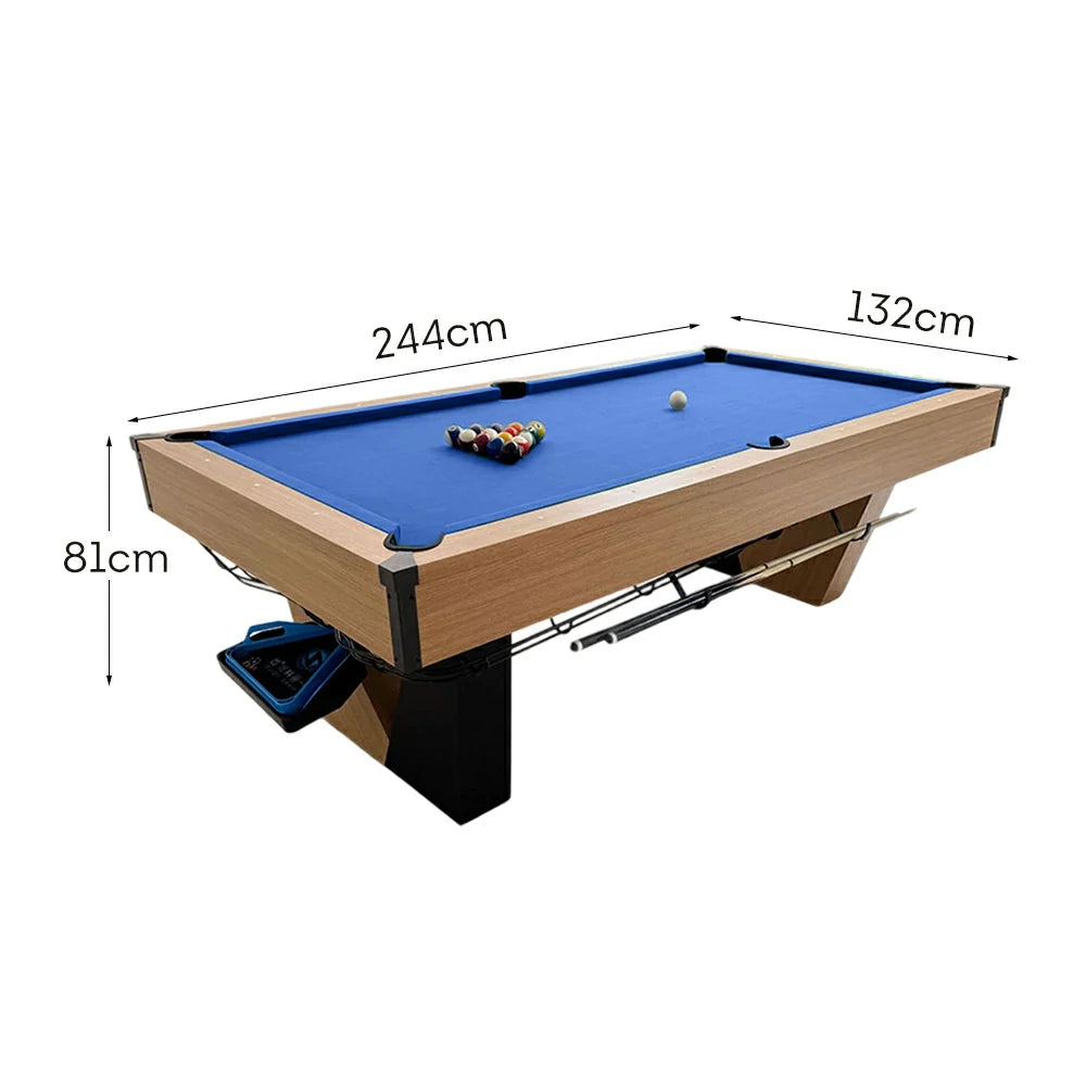CUETIQ 8FT Black Marble Pool Table - Automatic Ball Return, Professional-Grade Build, Heavy-Duty Frame, Luxury Modern Design