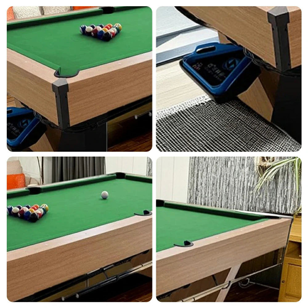 CUETIQ 9FT Black Marble Pool Table - Automatic Ball Return, Professional-Grade Build, Heavy-Duty Frame, Luxury Modern Design