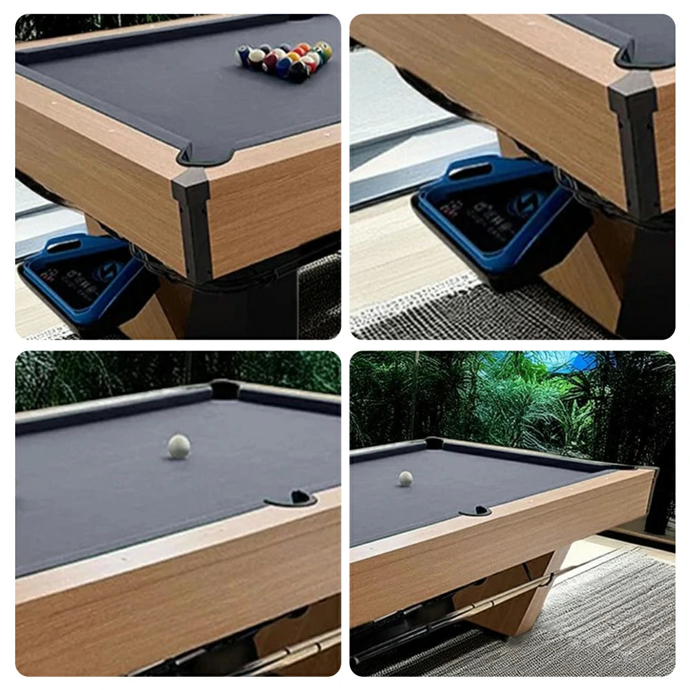 CUETIQ 9FT Black Marble Pool Table - Automatic Ball Return, Professional-Grade Build, Heavy-Duty Frame, Luxury Modern Design