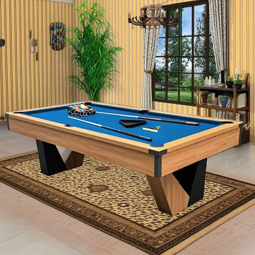 QUESLA 7FT Marble Pool Table, Equipped with Ball Return System, Sturdy Construction