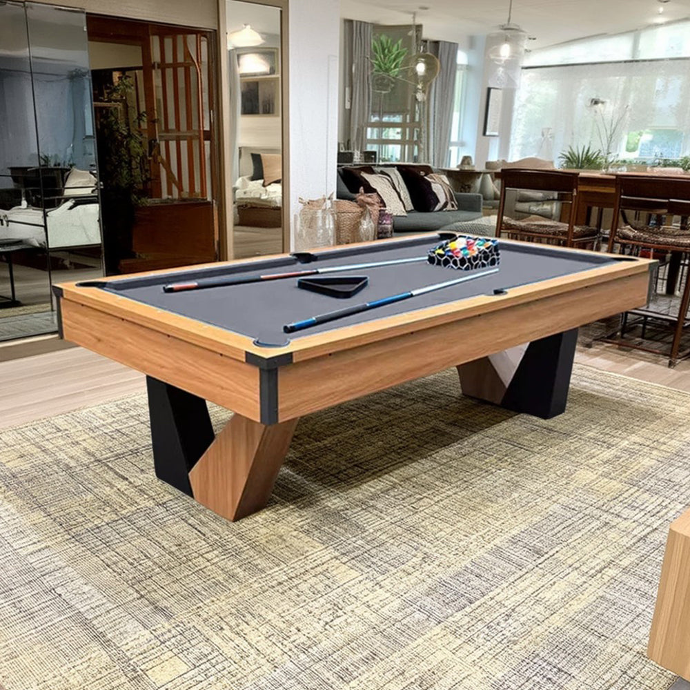 CUETIQ 7FT MDF Billiard Table V-Frame Design W/ Accessories