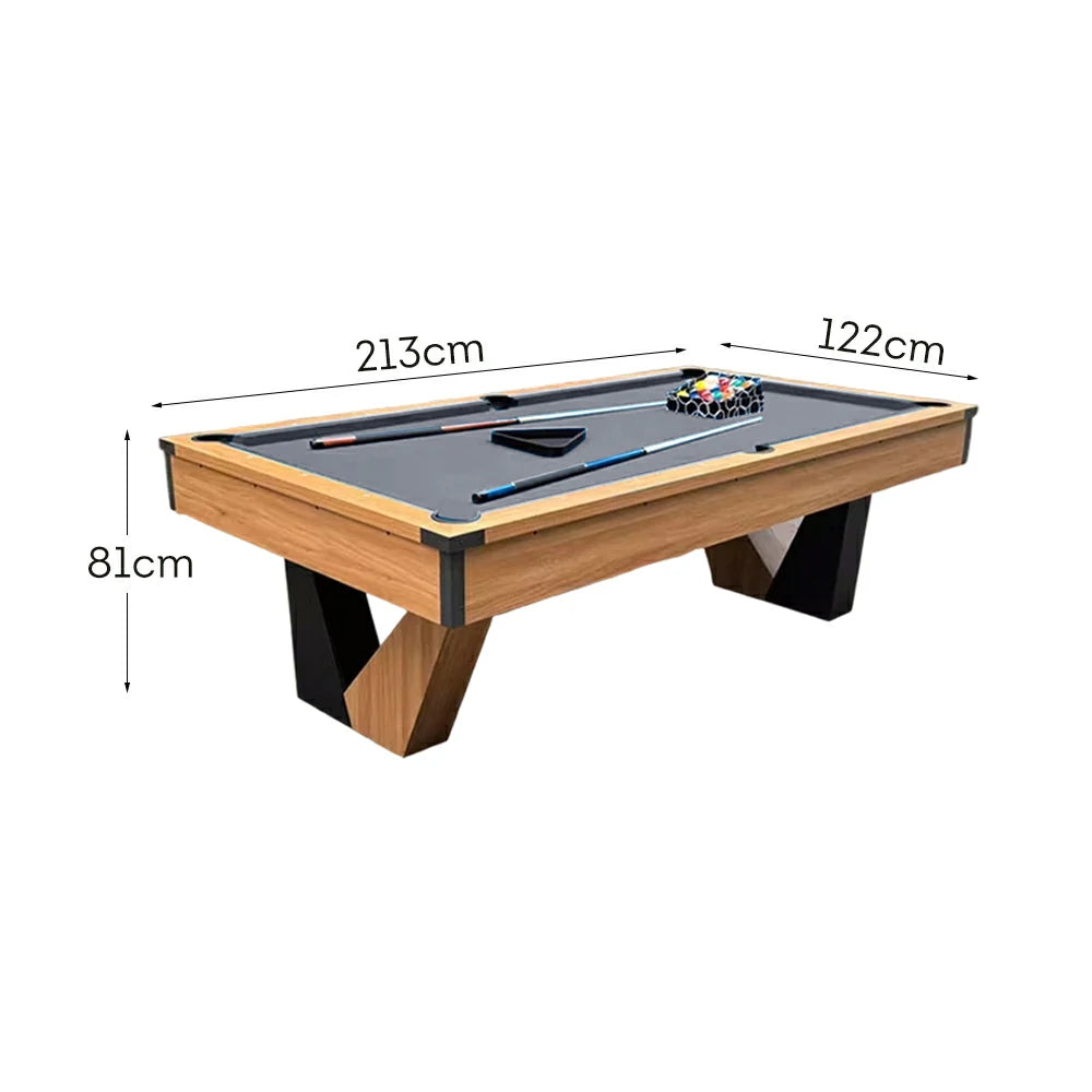 CUETIQ 3-IN-1 7FT MDF Billiard Table/Table Tennis Table/Dining Table W/ Accessories V-Frame Design