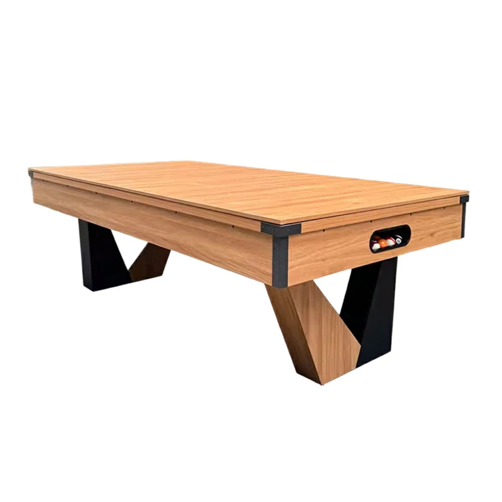 CUETIQ 3-IN-1 8FT MDF Billiard Table/Table Tennis Table/Dining Table W/ Accessories V-Frame Design