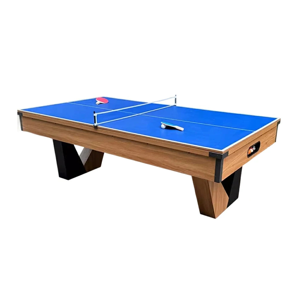 CUETIQ 3-IN-1 8FT MDF Billiard Table/Table Tennis Table/Dining Table W/ Accessories V-Frame Design