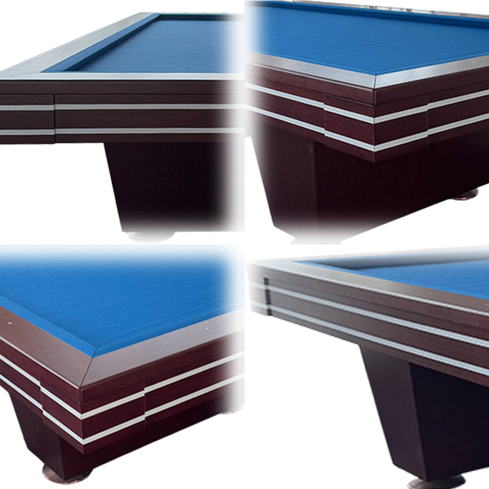 QUESLA K003 Luxury Edition Thickness Slate 9FT Painted Craft Pool Table - Reddish Brown