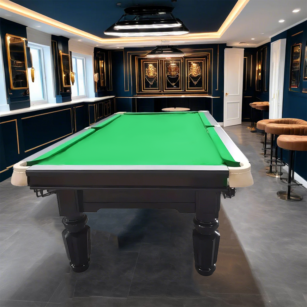 QUESLA 4.5cm Thickness Slate 8FT Steel Handrail Luxurious Pool Table