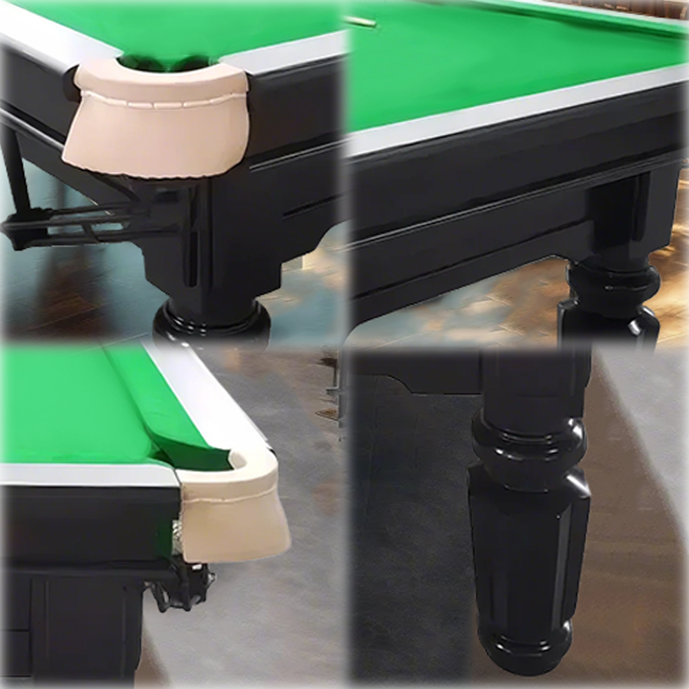 QUESLA 4.5cm Thickness Slate 8FT Steel Handrail Luxurious Pool Table
