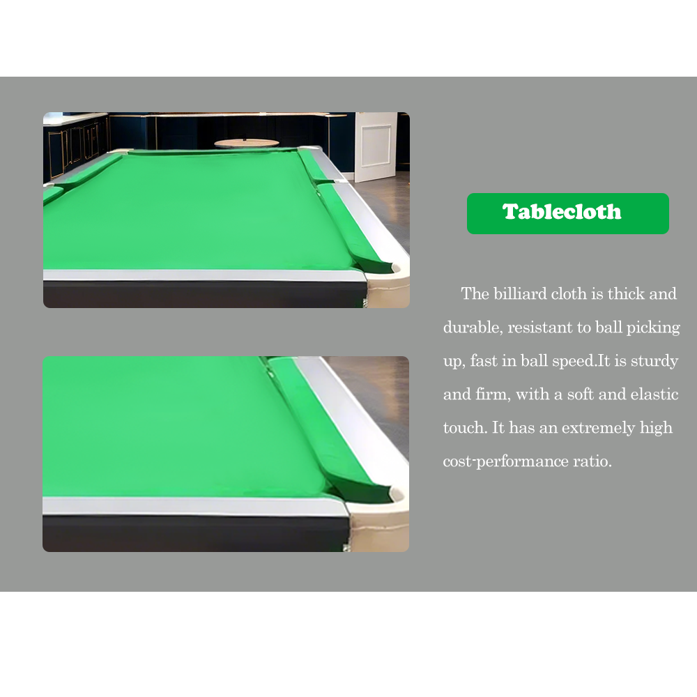 QUESLA 4.5cm Thickness Slate 8FT Steel Handrail Luxurious Pool Table