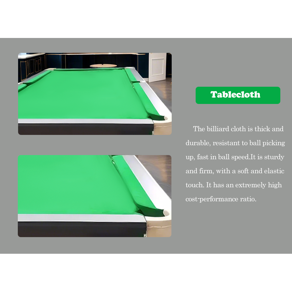 QUESLA 4.5cm Thickness Slate 9FT Steel Handrail Luxurious Pool Table