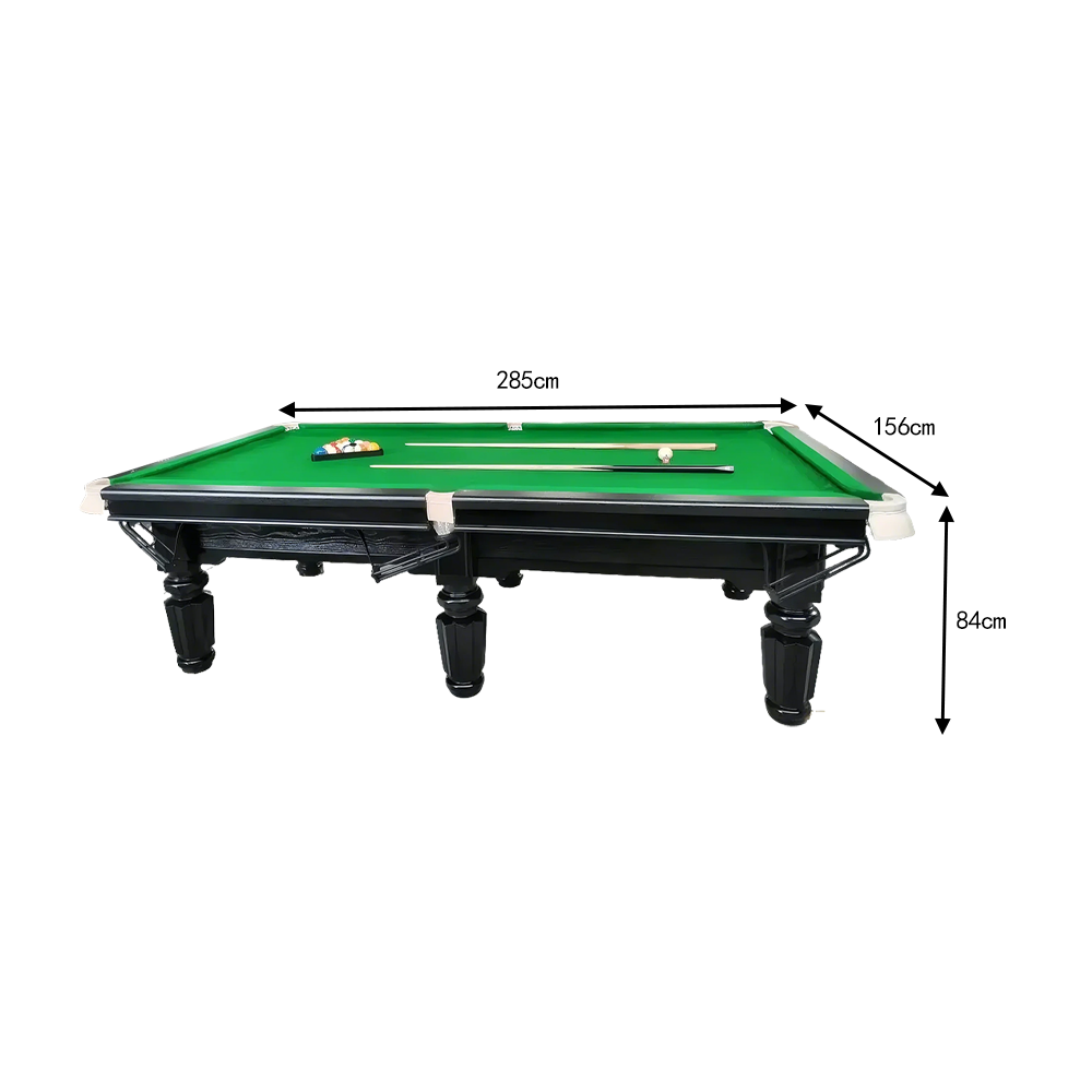 QUESLA 4.5cm Thickness Slate 9FT Steel Handrail Luxurious Pool Table